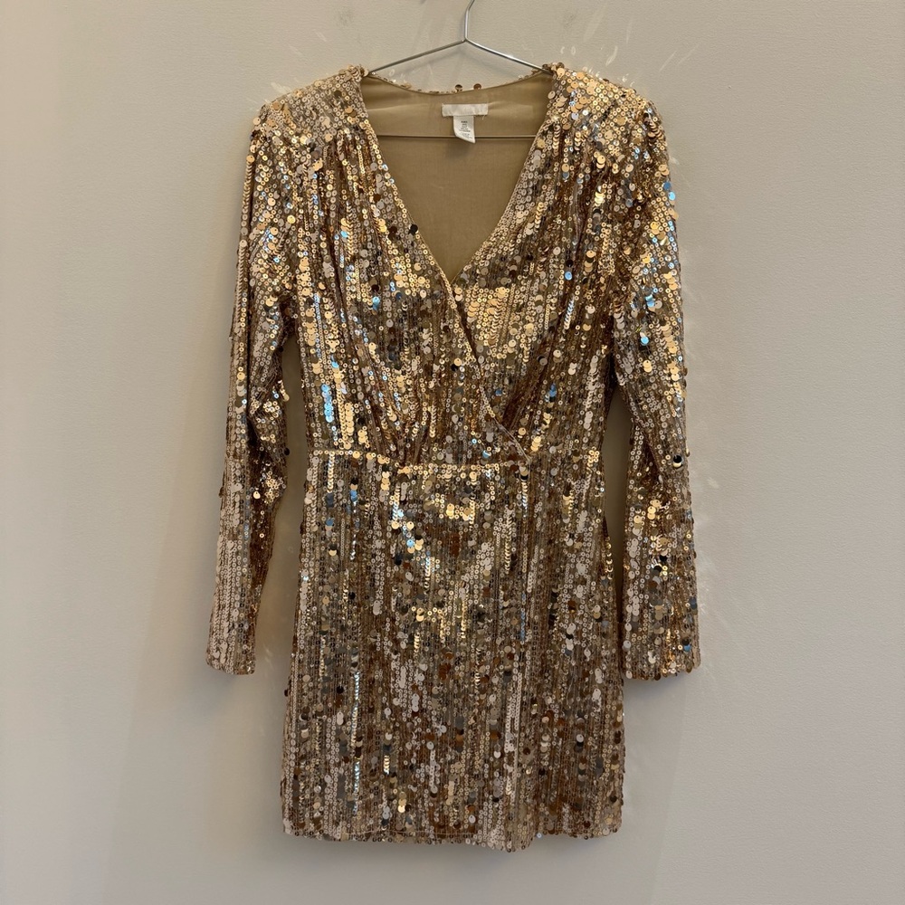 H&M Gold Sequin Dress